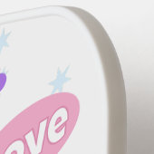 父の日最高のパパワードクラウドキングクラウンラブ ピックルボールラケット (左詳細)