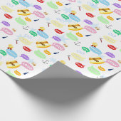 父の日最高のパパワードクラウドキングクラウンラブ ラッピングペーパー (角)