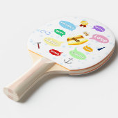 父の日最高のパパワードクラウドキングクラウンラブ 卓球ラケット (正面アングル)