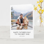 父の日最高のパパ | ミニマモダンリスト写真 カード (黄色い花)