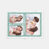 父の日最高のパパEver Family Photo Collage フリースブランケット (正面(横))