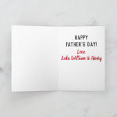 父の日最高のパパEver Kids写真 カード (内部)