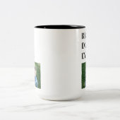 父の日最高のパパEver Kids写真 ツートーンマグカップ (中央)