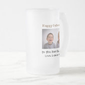 父の日最高のパパEver Kids写真 フロストグラスビールジョッキ (正面右)