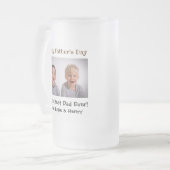 父の日最高のパパEver Kids写真 フロストグラスビールジョッキ (正面左)