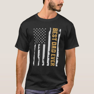 父の日最高のパパEVER USAアメリカ国旗 Tシャツ