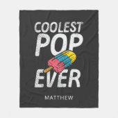 父の日最高のポップ・アートののパーソナライズされた時 フリースブランケット (正面)