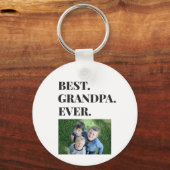 父の日最高の祖父Ever Grandkidsの写真 キーホルダー (裏面)