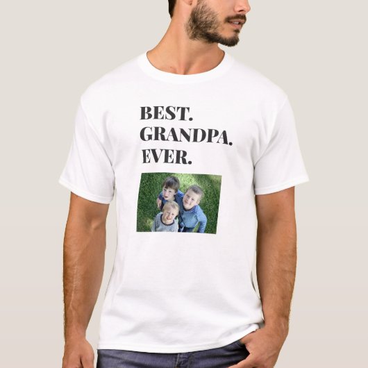 父の日最高の祖父Ever Grandkidsの写真 Tシャツ (正面)