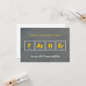 父の日札のクールおもしろい カード (正面/裏面インサイチュ)