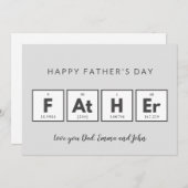 父の日札のクールおもしろい サンキューカード (正面/裏面)