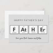 父の日札のクールおもしろい ノートカード (正面/裏面)
