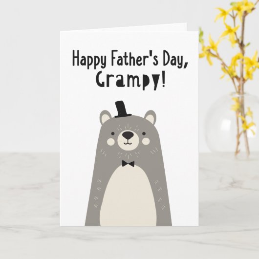 父の日札（文筆） カード (黄色い花)