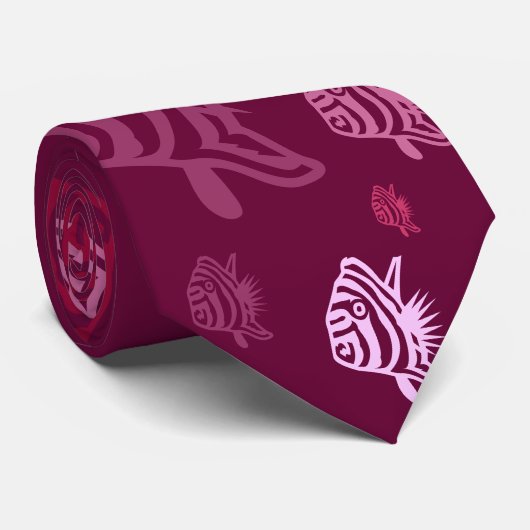 父の日深い海魚釣り/塩水魚 ネクタイ (ロール)