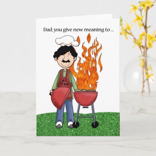 父の日焼き カード (黄色い花)