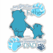 父の日熊ステッカー シール (正面)