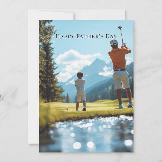 父の日父と息子の遊ゴルフ (正面)