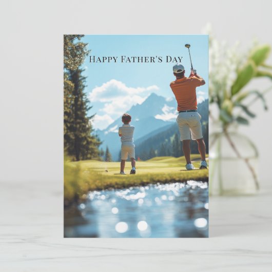 父の日父と息子の遊ゴルフ (スタンド正面)