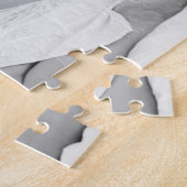 『父の日父の最高の4枚の写真 – 埃っぽい青』 ジグソーパズル (側面)