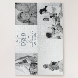 『父の日父の最高の4枚の写真 – 埃っぽい青』 ジグソーパズル