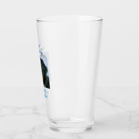 父の日犬のパパ最高のは常にペット写真ビアピント タンブラーグラス (左)