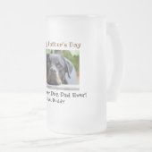 父の日犬の最高のパパはペットの写真 フロストグラスビールジョッキ (正面右)