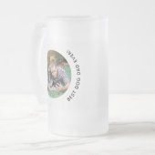 父の日犬最高のパパカスタム写真 フロストグラスビールジョッキ (正面左)