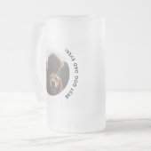 父の日犬最高のパパゴールデンカスタムフォト フロストグラスビールジョッキ (正面左)