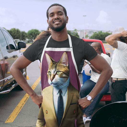 父の日猫人パパメンズキッチンエプロン エプロン