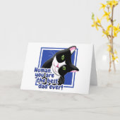 父の日猫 カード (黄色い花)