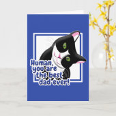 父の日猫 カード (黄色い花)