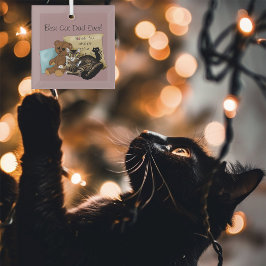 父の日猫 ガラスオーナメント