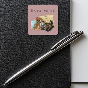 父の日猫 スクエアシール