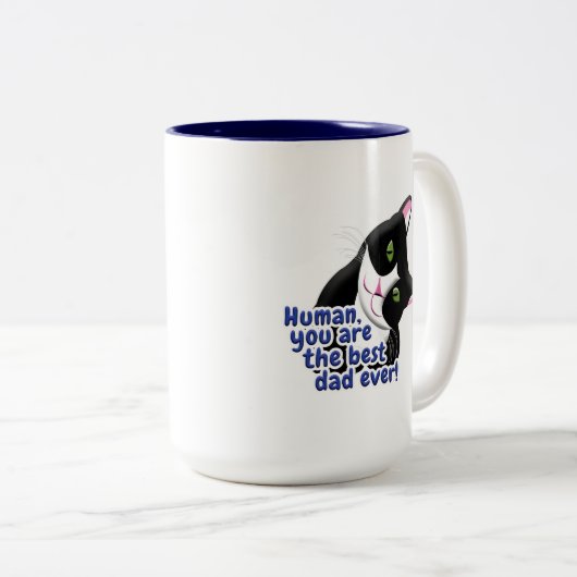 父の日猫 ツートーンマグカップ (正面右)