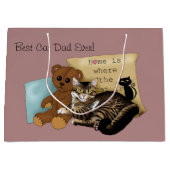 父の日猫 ラージペーパーバッグ (正面)