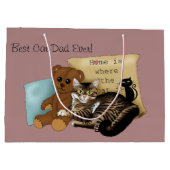 父の日猫 ラージペーパーバッグ (裏面)