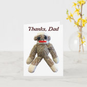 父の日猿ビジネス靴下モンキー カード (黄色い花)