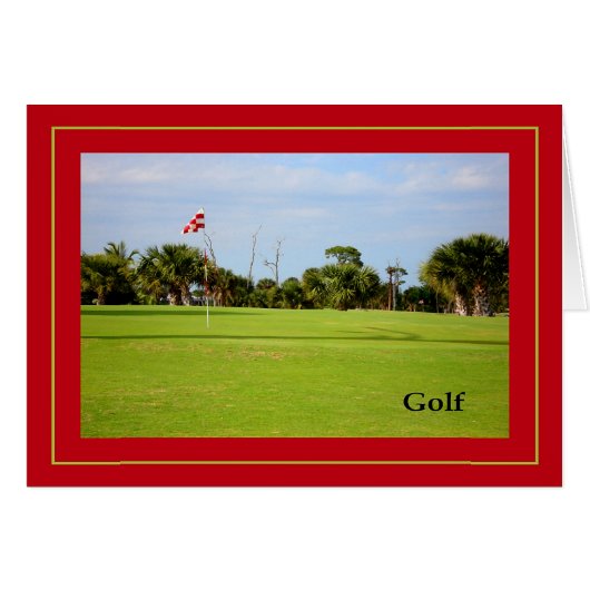父の日用カード、ゴルフコースイメージ (正面横)
