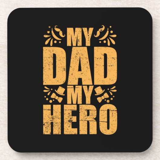 父の日私のパパマイ・ヒーロー コースター (正面)