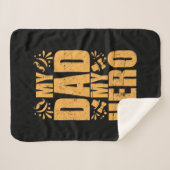 父の日私のパパマイ・ヒーロー シェルパブランケット (正面(横))