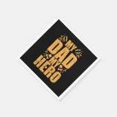 父の日私のパパマイ・ヒーロー スタンダードカクテルナプキン (角)