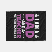 父の日私はパパと先生 フリースブランケット (正面(横))