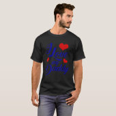 父の日私は私のダディーブルー文字 Tシャツ (正面フル)