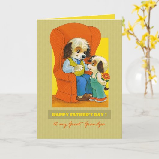 父の日素晴らしのカードのおじいちゃんのために カード (黄色い花)