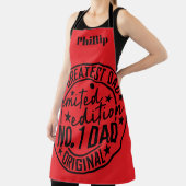 父の日素晴らしパパ1番パパパーソナライズされた エプロン (インサイチュ)