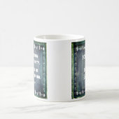 父の日聖なる書物、 経典マグ素朴ティール（緑がかった色）グレーホワイト コーヒーマグカップ (中央)