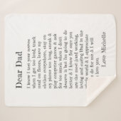 父の日親愛パパ書パーソナライズされた シェルパブランケット (正面(横))