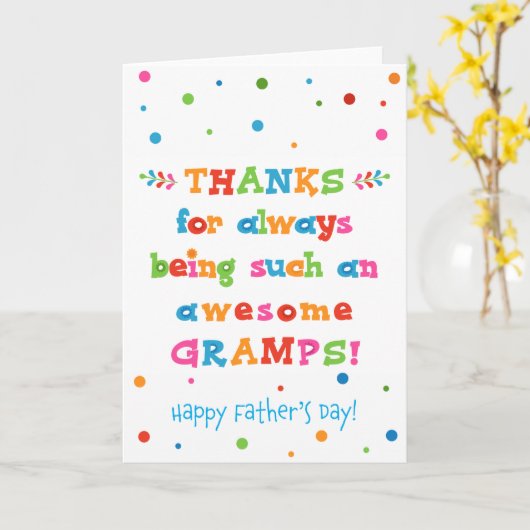 父の日記文案 カード (黄色い花)