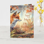 父の日誇りを持った動物自然 カード (黄色い花)