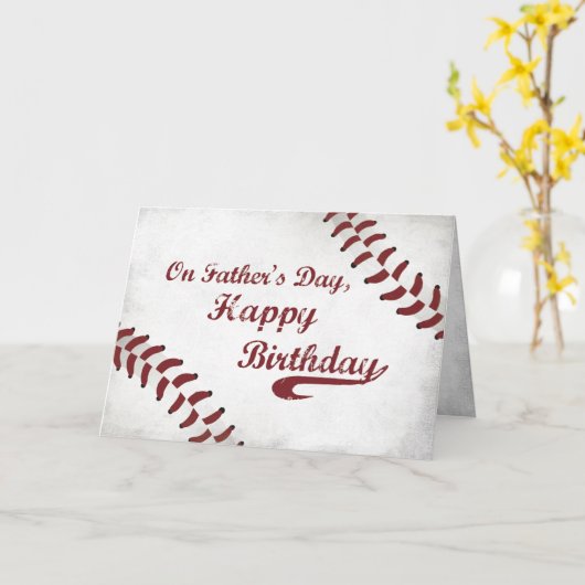 父の日誕生日大グランジ野球、スポーツ カード (黄色い花)